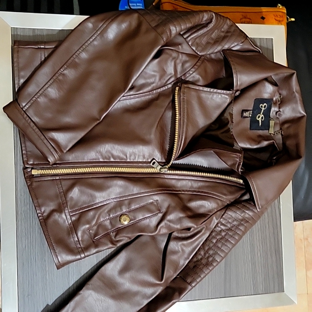 Faux leather jacket